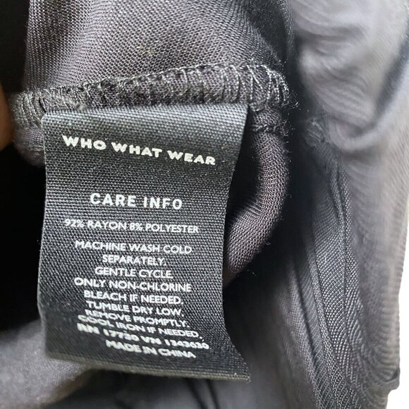 WHO WHAT WEAR Womens Hoodie XXL Black Woven Crop Jacket Pullover Rayon Blend - Picture 10 of 10